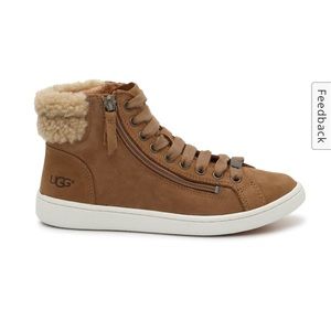 Brand new (never worn) UGG olive high-top sneaker, size 7, color brown